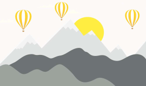 Воздушные шары над горами