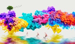 Разноцветный дым