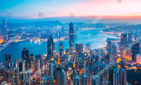 Вид на вечерний город