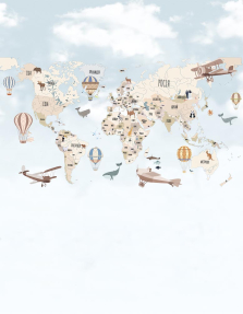 Карта мира с небом