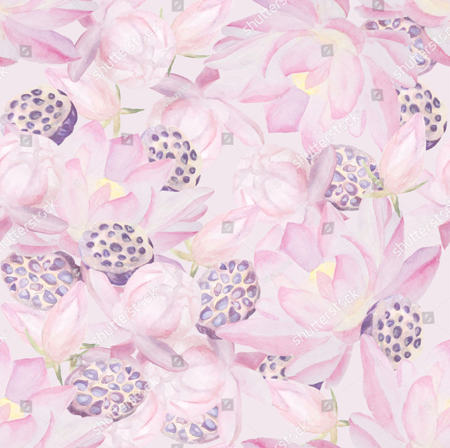 Акварельные лотосы