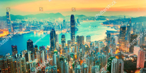 Вид на Гонконг с высота