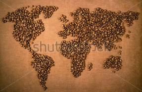 Карта из кофе