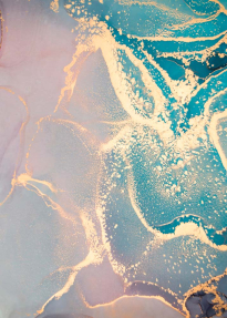 Абстракция голубая с золотом