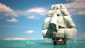 Корабль в море