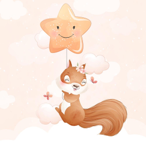 Белочка на тучке