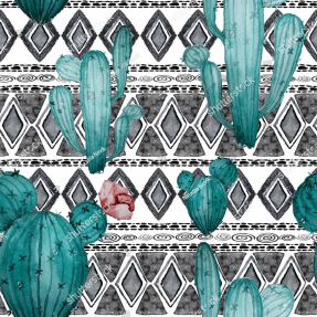 Современный принт с кактусами