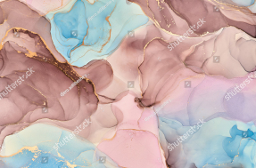 Акварельные флюиды с золотом